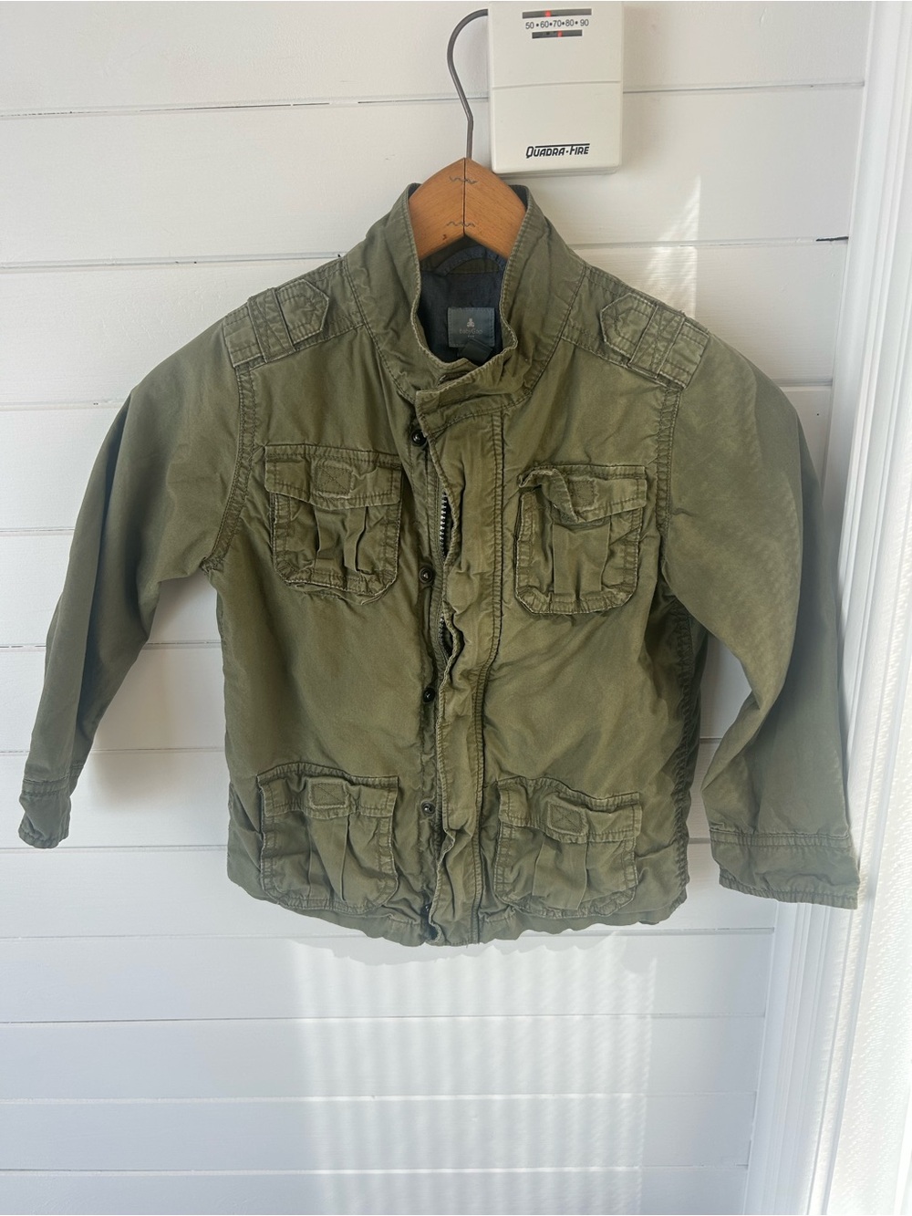 Baby Gap toddler 5Y Olive Green Utility Field Jacket Military Cargo Coat